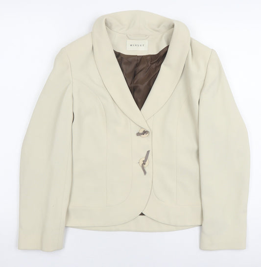 Womens UK Size 10 Minuet Regular Ivory Blazer
