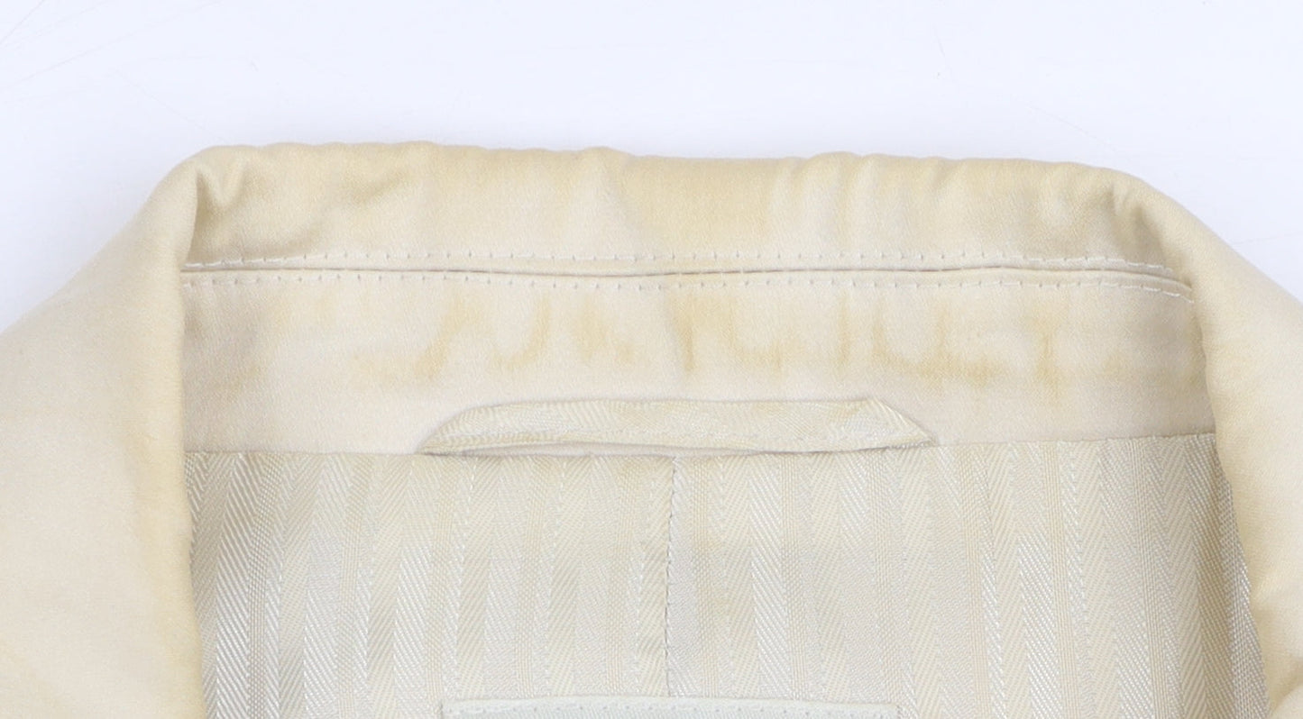 Massimo Dutti Women's Beige Blazer Size 12