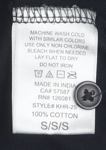 Reason Men's Black Graphic Polo Shirt S - Art Embroidery