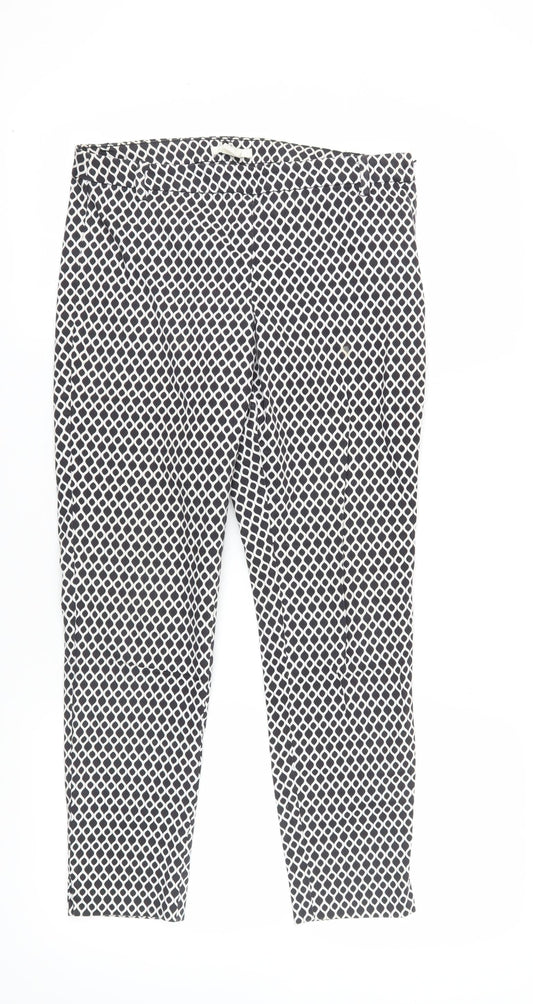 Womens UK Size 10 H&M Regular Fit CasualWorkwear Multicoloured Trousers