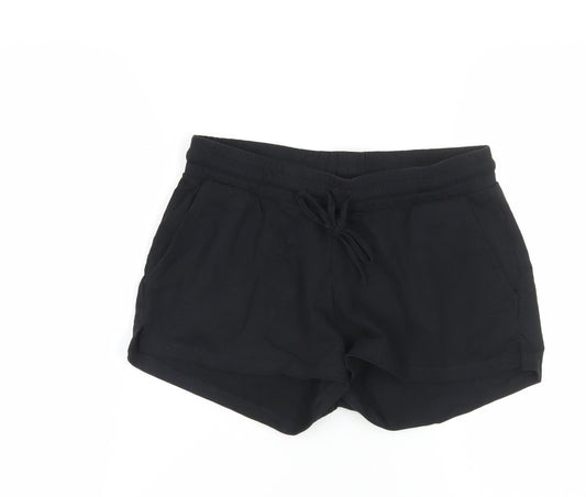 Additional front view of ASOS Design Women's Black Sweat Shorts XS Maternity