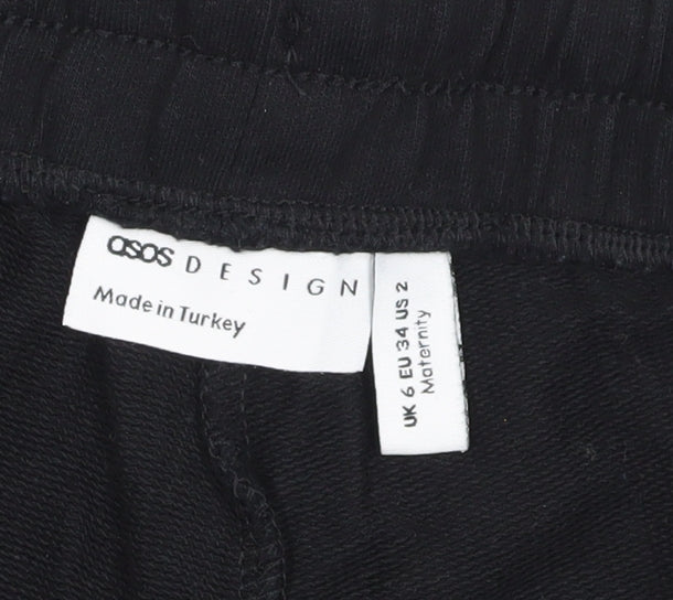 ASOS Design Women's Black Sweat Shorts XS Maternity