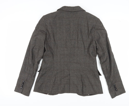 Zara Women's Brown Blazer, UK 12, Classic Notch Lapel