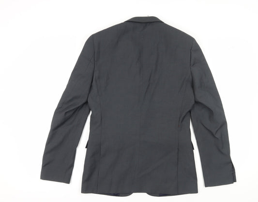 Mens UK Size 36 Topman Regular Black Suit Jacket
