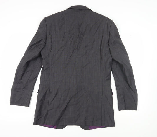 Marks and Spencer Men's Grey Blazer, Size 40L, Long Fit