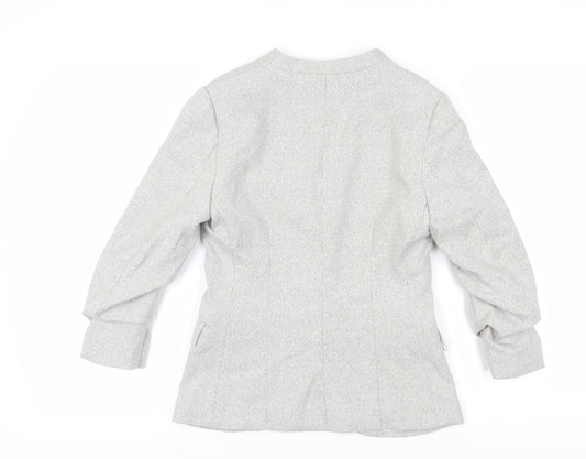H&M Grey Womens Blazer, Size 8, Regular Fit