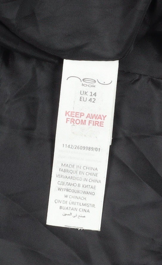 New Look Women's Black Bouclé Blazer, Size 14, Studded, Winter