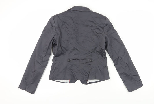 H&M Women's Black Suit Jacket, Size 12, Elegant Style