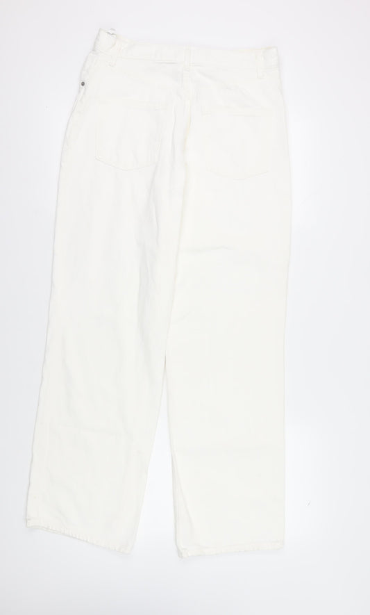 Zara Women's White Straight Jeans Size 18