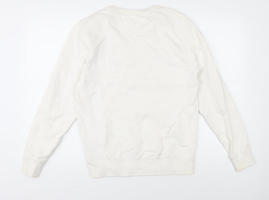 Tommy Jeans Men's White Pullover Jumper S