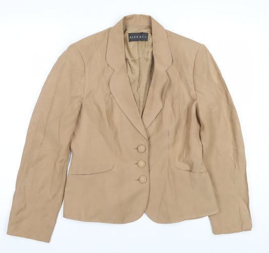 Womens UK Size 10 Alex & Co. Regular Beige Blazer