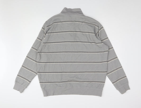 Farah Men's Grey 2XL Pullover Striped Jumper