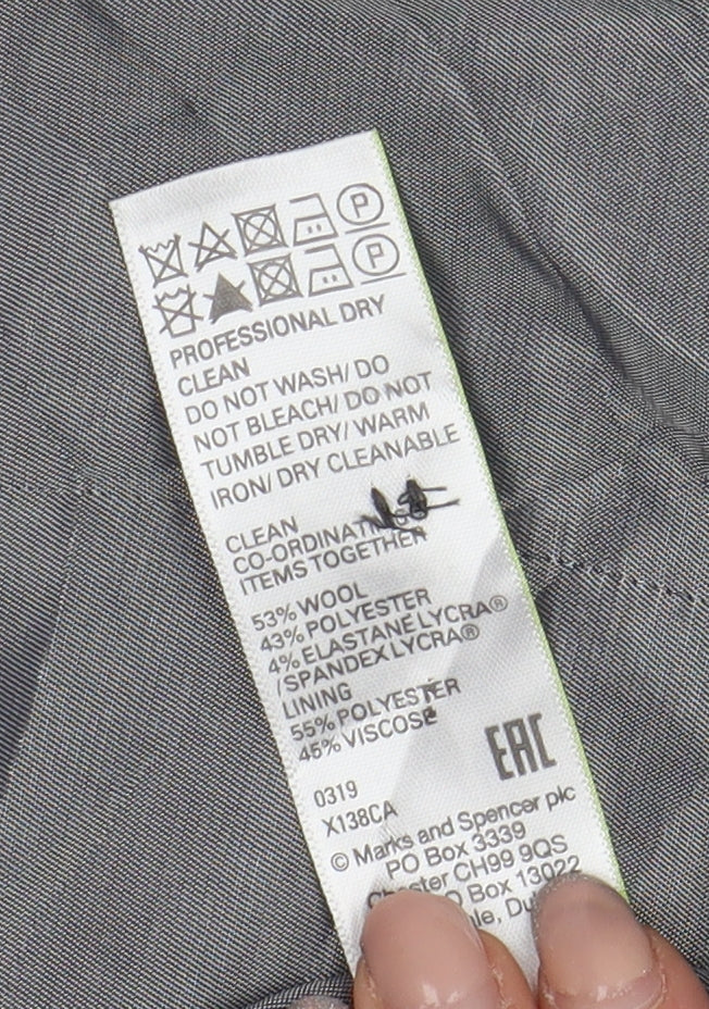 Mens UK Size 38 Marks and Spencer Regular Grey Suit Waistcoat