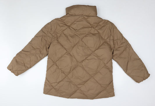 Brown Puffer Jacket for Women Marks and Spencer Size 12