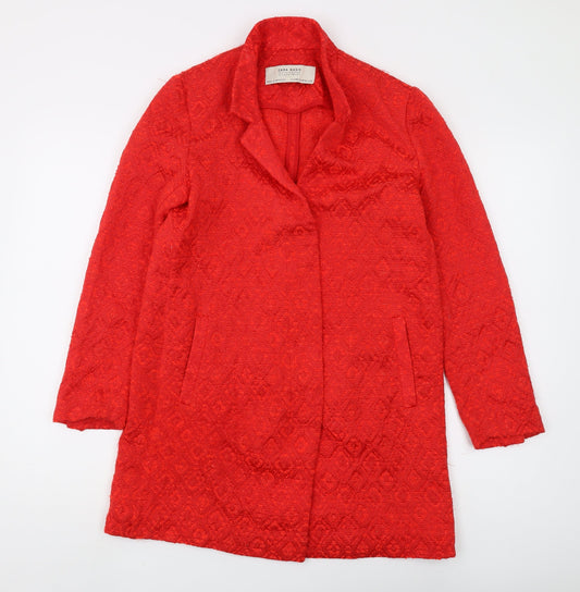 Womens UK Size XS Zara Red Overcoat