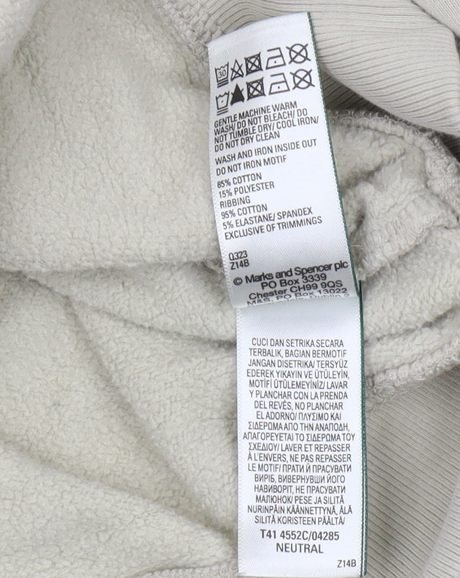 Mens UK Size L Marks and Spencer Beige Pullover Sweatshirt