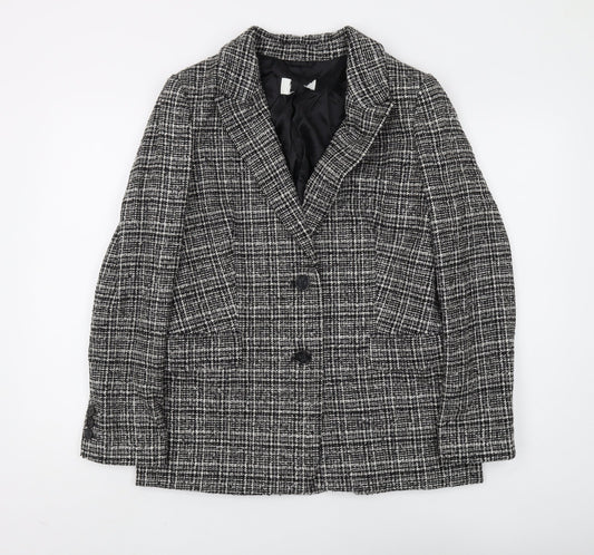 Marks and Spencer Women's Black Plaid Suit Jacket