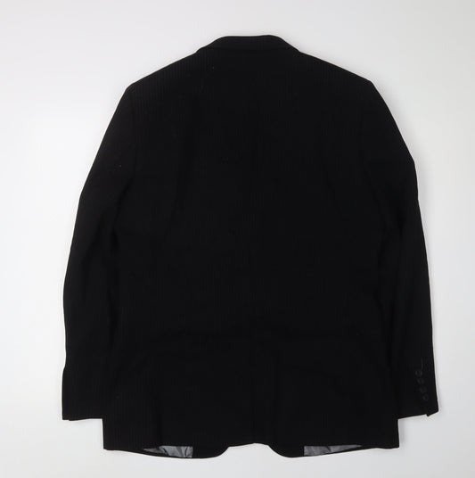 Mens UK Size 40 Avenue Regular Black Suit Jacket