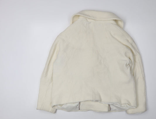 Womens UK Size 14 Marks and Spencer Ivory Overcoat