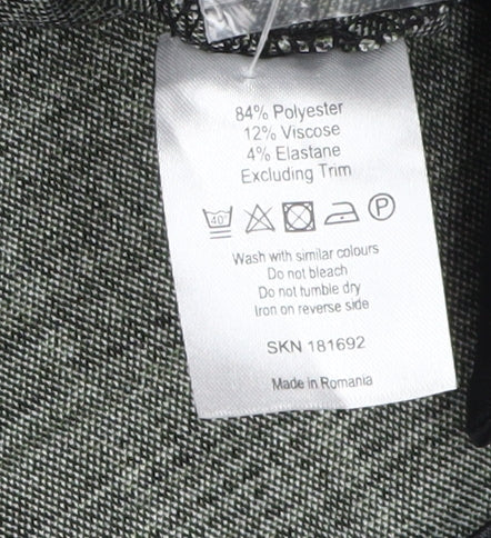 Wuli:Luu Women's Grey Check Blazer Jacket Size 10