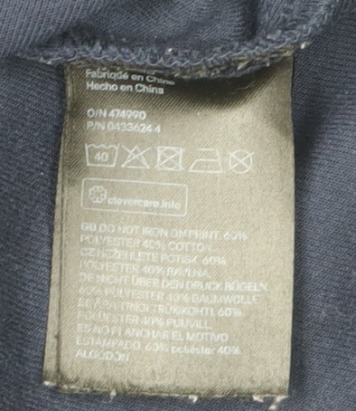 Mens UK Size M H&M Blue Pullover Sweatshirt
