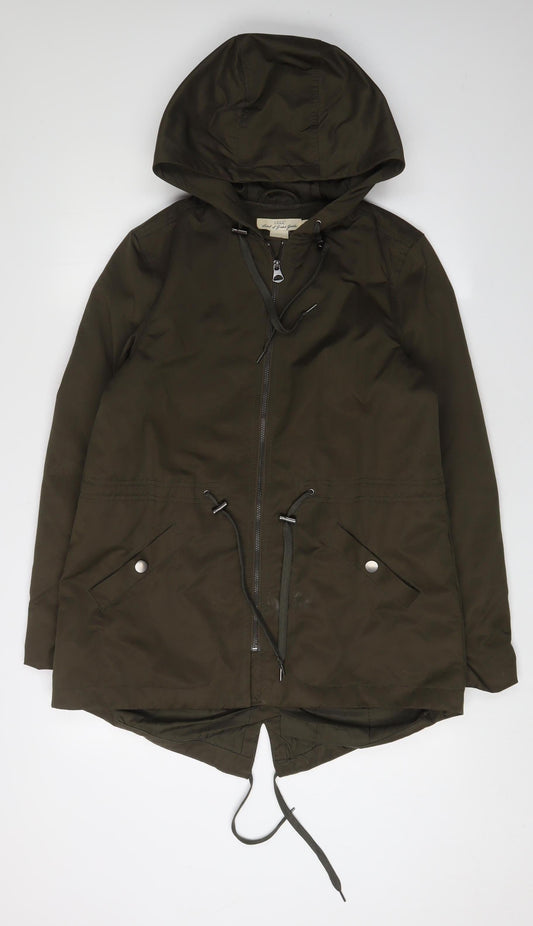 Womens UK Size 8 H&M Green Parka Coat