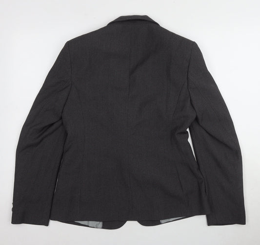 Marks and Spencer Women Grey Blazer Size 10 Regular Fit