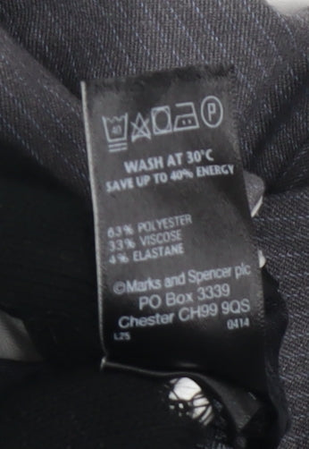 Womens UK Size 14 Marks and Spencer Regular Fit Dress Pants Grey Trousers
