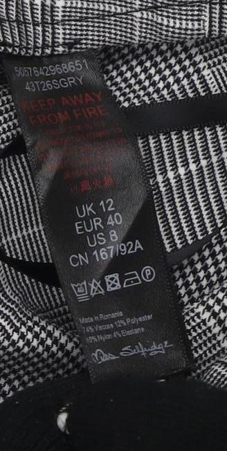 Womens UK Size 12 Marks and Spencer Regular Fit Dress Pants Grey Trousers