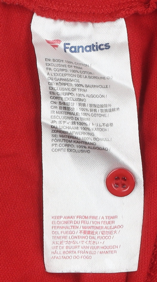 Fanatics Men's Red Polo S Rugby Short Sleeve