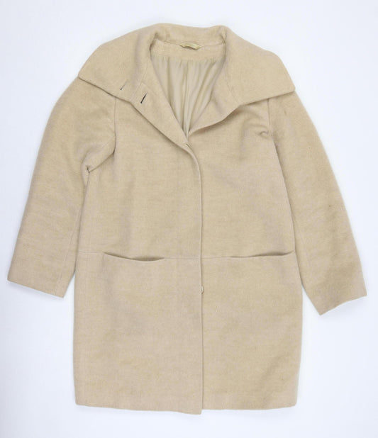 Womens UK Size 12 Marks and Spencer Beige Overcoat