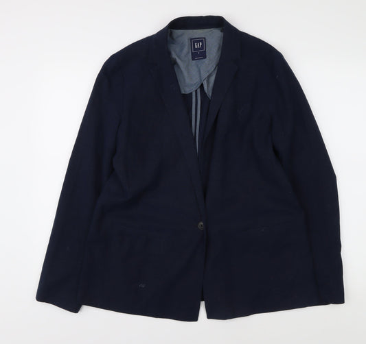 Gap Women's Blue Suit Jacket Size 14