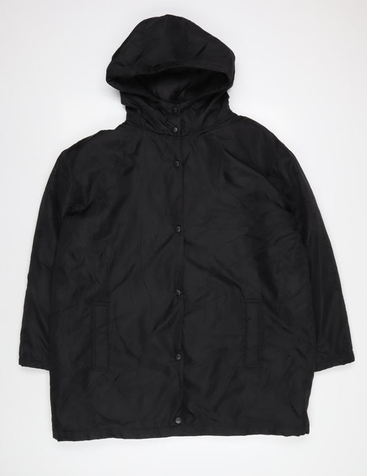 Womens UK Size 8 ASOS Black Parka Coat