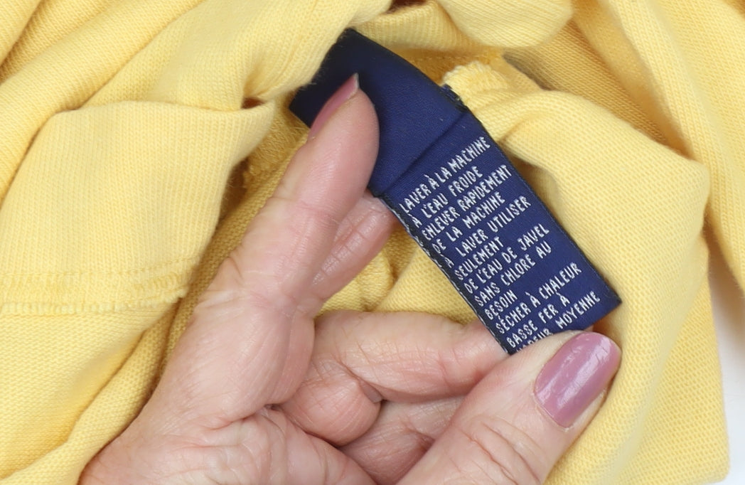 Nautica Men's Yellow XL Long Sleeve Polo Shirt