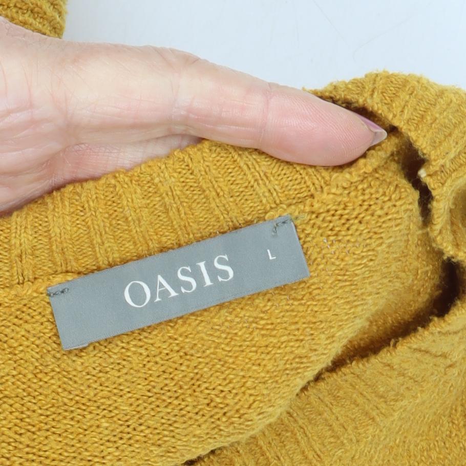 Womens UK Size L Oasis Yellow Pullover Jumper