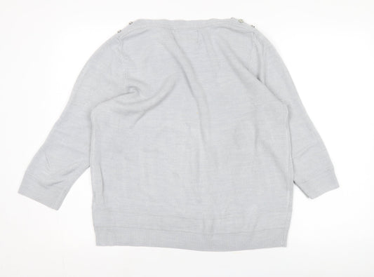 Womens UK Size 18 Maine New England Grey Pullover Jumper