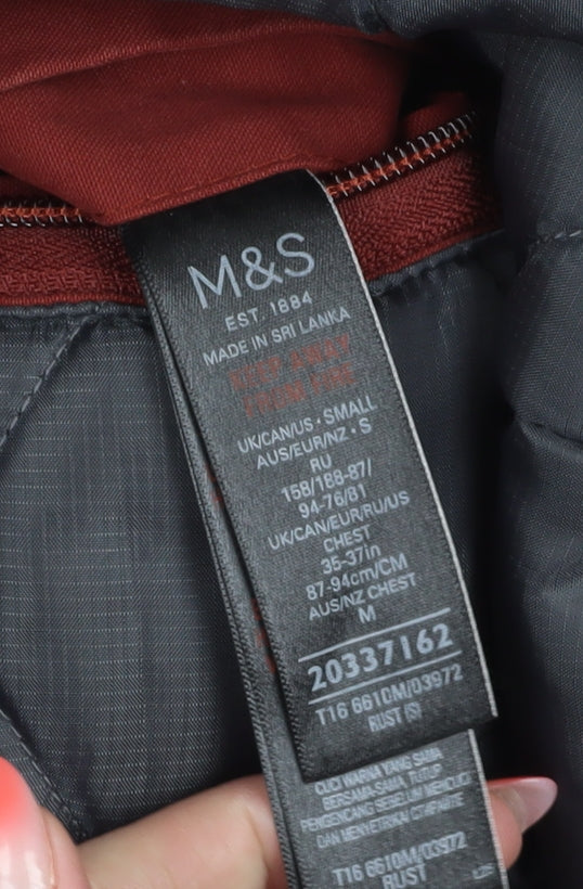 Mens UK Size S Marks and Spencer Red Military Jacket