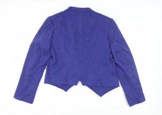 Marks and Spencer Women's Blue Cropped Blazer UK 14
