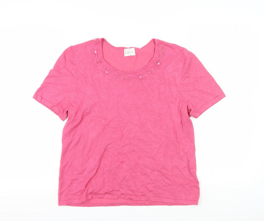 Womens UK Size 16 Eastex Pink T-Shirt