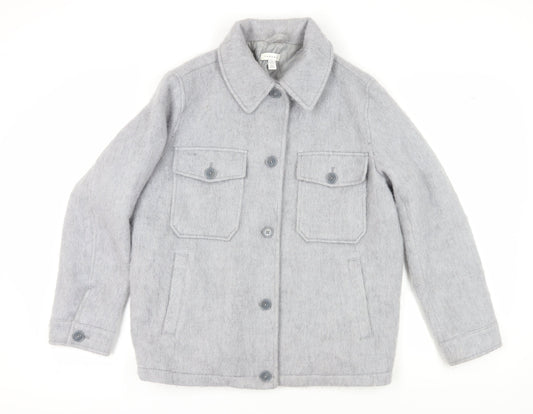 Womens UK Size M Topshop Grey Basic Jacket