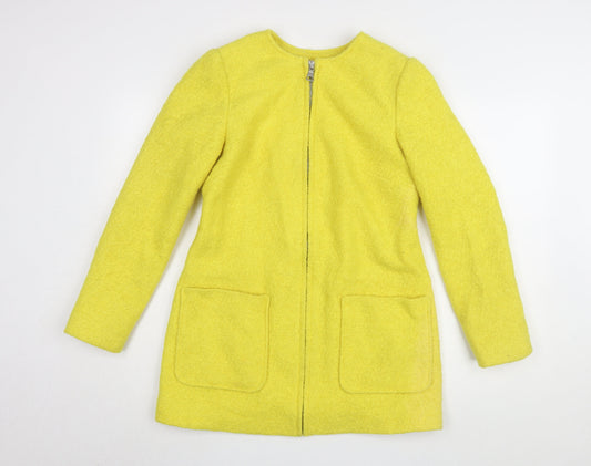 Womens UK Size 10 New Look Yellow Basic Jacket
