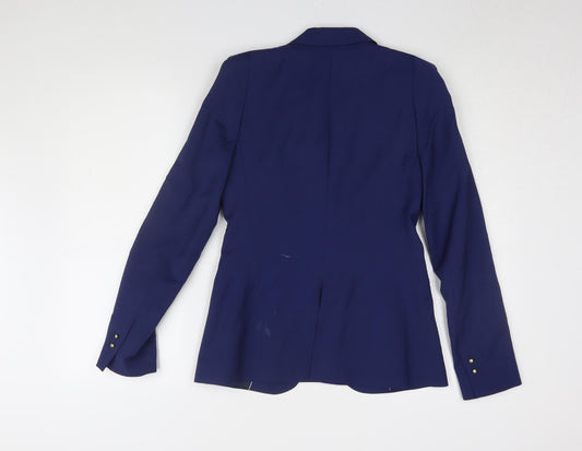 Zara Women Blue Single-Breasted Blazer XS