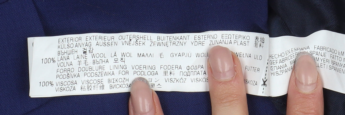 Zara Women Blue Single-Breasted Blazer XS