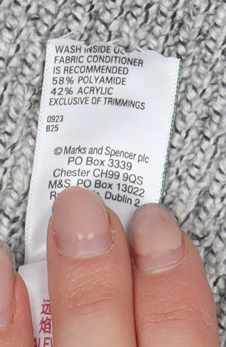 Marks and Spencer Men's Grey Pullover Jumper Medium