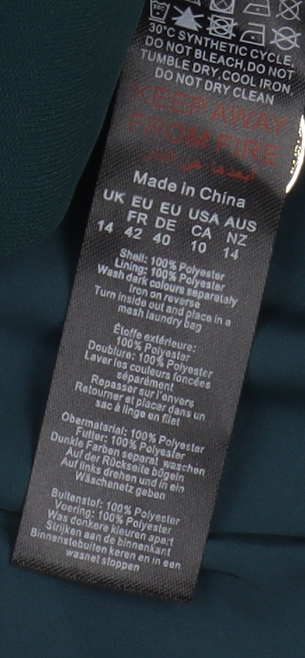 Wallis Women's Green Double-Breasted Blazer Size 14