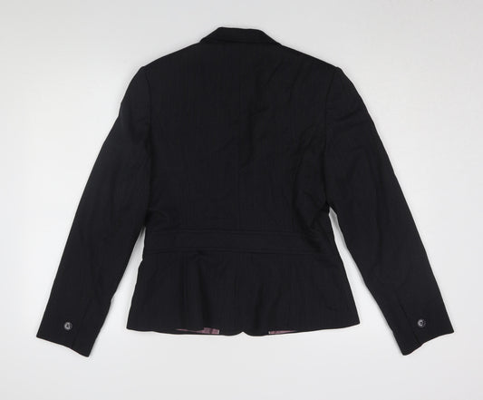 Next Women's Black Pinstripe Blazer Size 12