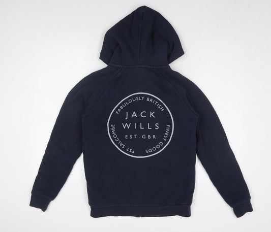 Womens UK Size 10 Jack Wills Blue Basic Jacket