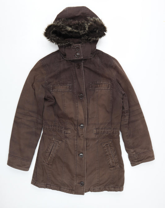 Womens UK Size 10 Mackays Brown Parka Coat