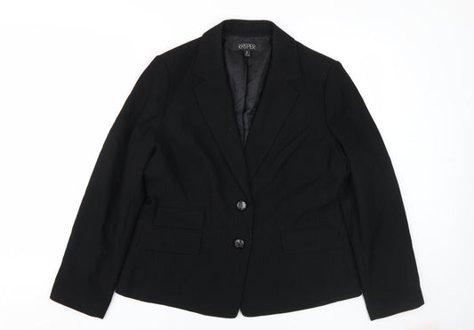 Womens UK Size 12 Kasper Regular Black Blazer