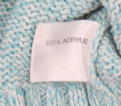 EWM Women's Blue Cable-Knit Pullover Jumper M